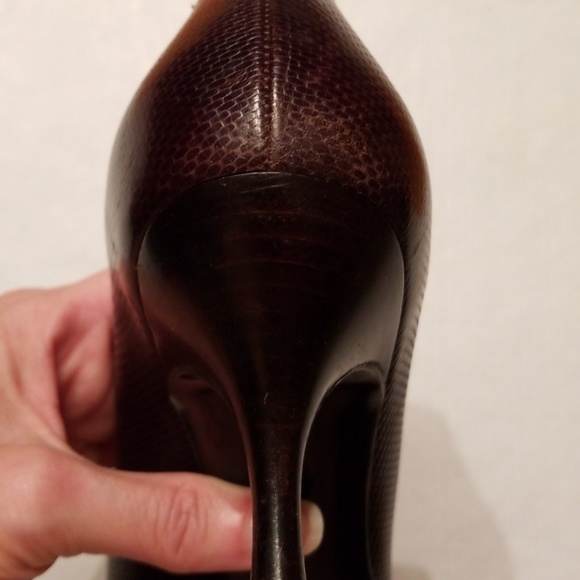 Salvatore Ferragamo Leather Pumps Brown Size 7 - Picture 6 of 7